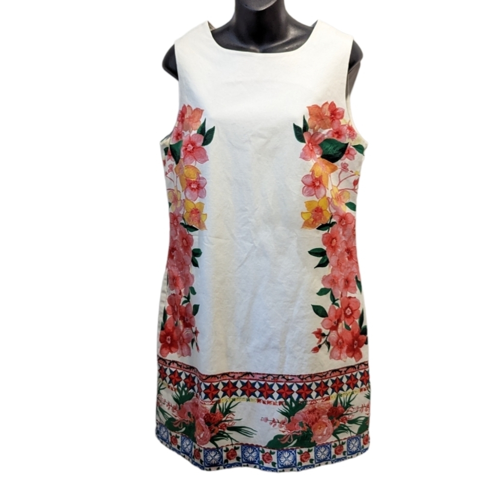 Desigual Floral Shift Dress Vest Cher Dress Sleeveless